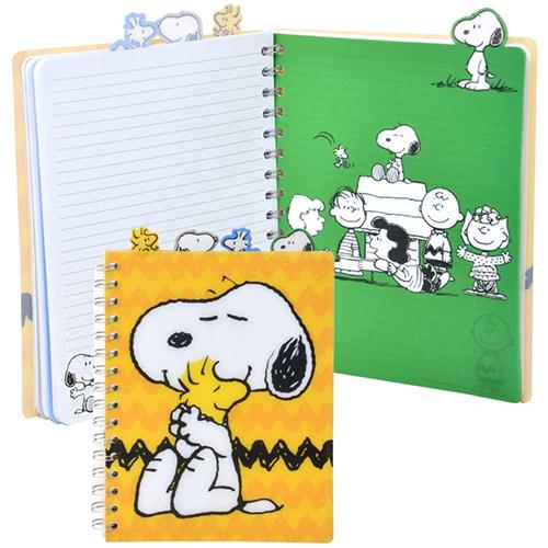 スヌーピー リングノート ダイカット タブ付き 96シート 21267 ノート 罫線 横罫 インデックス PEANUTS ピーナッツ 文房具 文具 日記帳 Snoopy Journal 輸入 | 