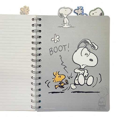 スヌーピー リングノート ダイカット タブ付き 96シート 21267 ノート 罫線 横罫 インデックス PEANUTS ピーナッツ 文房具 文具 日記帳 Snoopy Journal 輸入 |  | 03