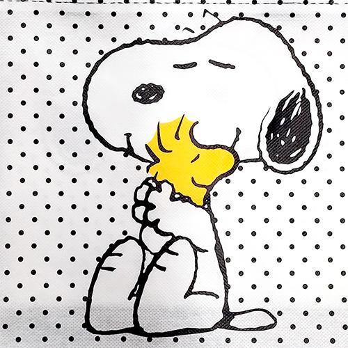 スヌーピー バッグ ショッパートート ( M ／ ブラック ドット ) 21271 SNOOPY ショッパー エコバッグ 不織布 PEANUTS Reusable Tote Bag 輸入 |  | 01