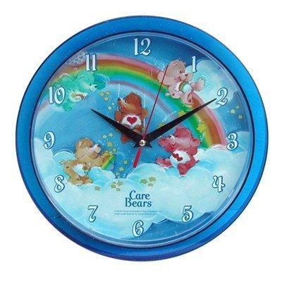 ケアベア(Care Bears) グリッターウォールクロック ブルー 宅配便配送