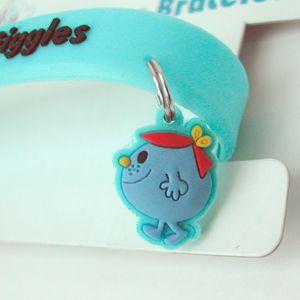 Mr.Men and Little Miss ラバーブレスレット ブルー(Little Miss Giggles)3639b｜pretzel｜02