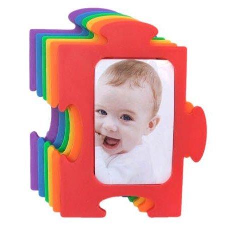 パズルフレーム レインボー485（カラフルで楽しいパズル型フォト