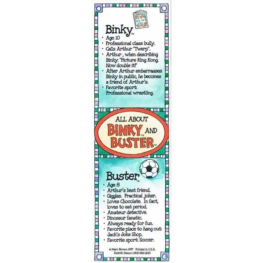 ☆SALE!☆アーサー ブックマーク Binky and Buster Arthur pbs kids 71b |  | 01