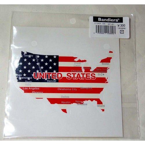 Bandiera (バンディエラ) ダイカットステッカー USA 8968 （BST-001）（アメリカ 地図 シール デカール  雑貨) |  | 01