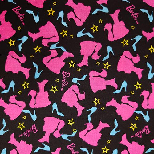 バービー 生地 ( ピンク シルエット / 幅108×35cm ) ba055-35 Barbie