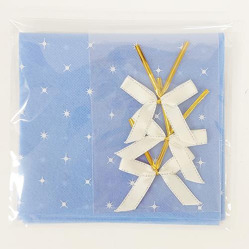 ラッピング 袋 不織布ギフトバッグ ( キラキラブルー S ) リボンタイ付き 3枚 etc0028 ラッピンググッズ ラッピング用品 ギフト プレゼント 包装 グッズ |  | 04