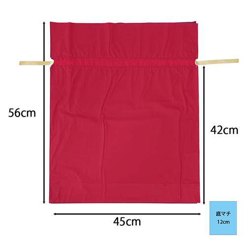 ラッピング 袋 大 ギフトバッグ 梨地 リボン付巾着袋 ( LL レッド × リボンゴールド ) etc0035 赤 底 マチあり 底マチ 大きいサイズ おおきいサイズ 一枚 単品 |  | 01