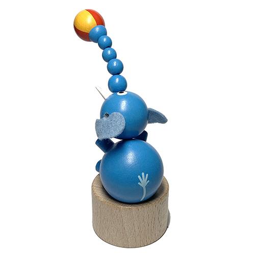 DETOA 木製 フィギュア プッシュトイ ( ゾウ＋ボール ) pud1002