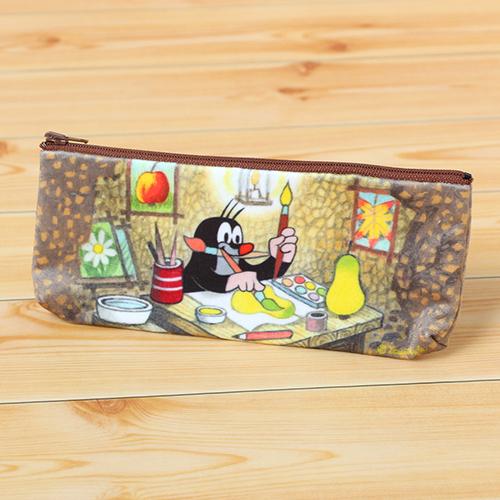 新品 from チェコ もぐらのクルテク スリム ペンケース お絵描き