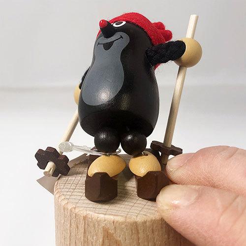 フィギュア　インテリア　置物　人形　小物　　おもちゃ　玩具　鑑賞　キャラクター クルテク フィギュア プッシュトイ ( スキー ) pud402 もぐらの