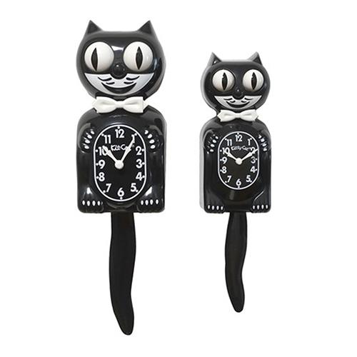 キットキャットクロック ( キティ ブラック ) KitCat klock pud682 猫 ねこ 掛け時計 時計 ウォールクロック 黒