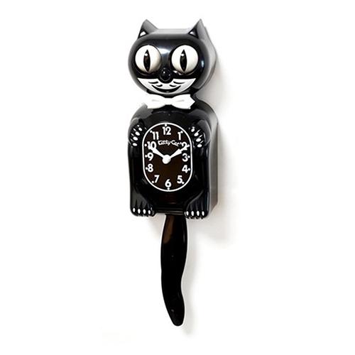 キットキャットクロック ( キティ ブラック ) KitCat klock pud682 猫 ねこ 掛け時計 時計 ウォールクロック 黒