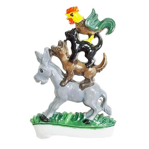 ドイツ製 ブローチ ( ブレーメン ) pud705a WALTER&PREDIGER ピンブローチ ハンドペイント アクセサリー ブレーメンの音楽隊 グッズ 輸入雑貨 WUP4475 | 