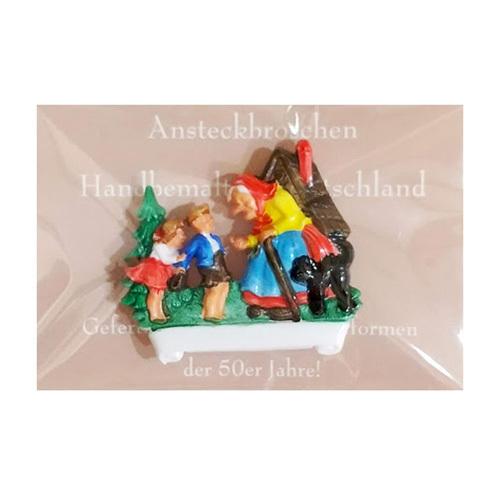 ドイツ製 ブローチ ( ヘンゼルとグレーテル ) pud705c WALTER&PREDIGER ピンブローチ ハンドペイント アクセサリー おとぎ話 グッズ 輸入雑貨 WUP4228 |  | 01