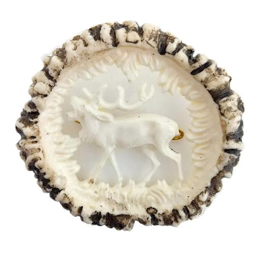 ドイツ製 ブローチ ( 牡鹿 リース ) pud706e WALTER&PREDIGER ピンブローチ ハンドペイント アクセサリー グッズ 輸入雑貨 WUP4016 | 