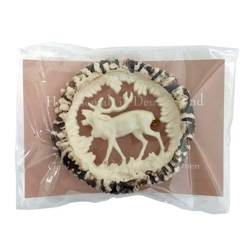 ドイツ製 ブローチ ( 牡鹿 リース ) pud706e WALTER&PREDIGER ピン