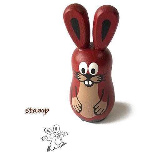 クルテク ウッドフィギアスタンプ ( ウサギ ) pud850 Krtek チェコ