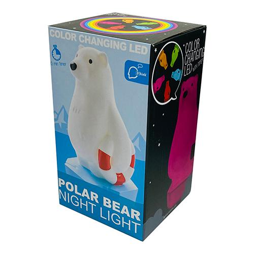 カラーチェンジング LED ナイトランプ ( シロクマ ) pud990 照明