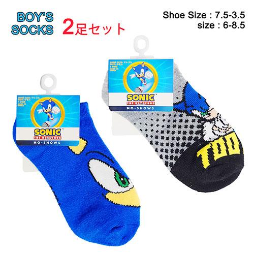 ソニック 靴下 2足セット ( 青・黒 ／ 6 - 8 1/2インチ ) yts0583