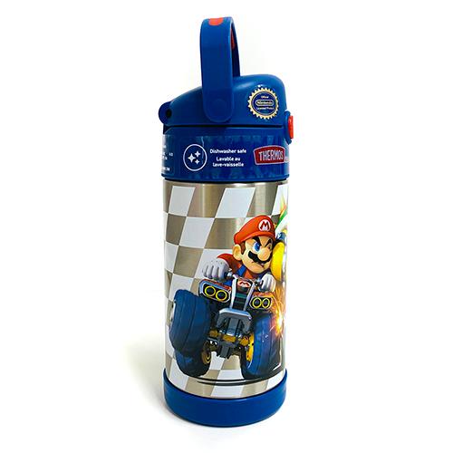 サーモス ストローボトル 3点 セット ( マリオカート ネイビー ・ 替えストロー ・ホルダー エメラルド) 水筒 yts0670 THERMOS 保冷 ステンレス ストロー マリオ｜pretzel｜04