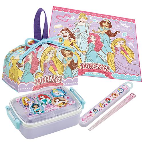 ディズニープリンセス ランチ 4点 セット 450ml 角型 ( 24 ) yts0993