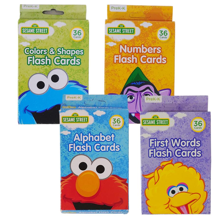 訳あり】 セサミストリート フラッシュカード 4種セット ( Alphabet