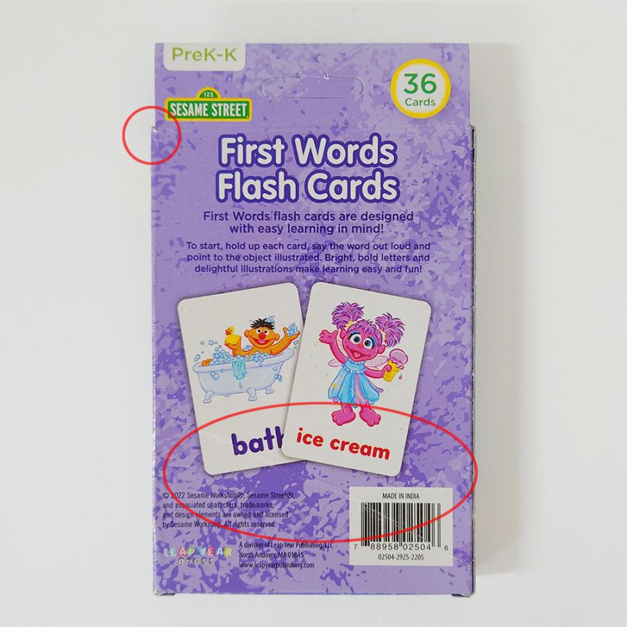 訳あり】 セサミストリート フラッシュカード 4種セット ( Alphabet