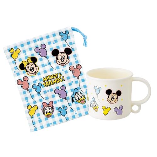 セクションプレート&ミッキーコップ&PEZとnikoandコラボのミニ飾り スケーター ミッキー ＆ フレンズ コップ ＆ コップ巾着 セット