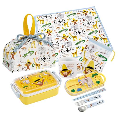 スケーター おさるのジョージ ZOO ランチセット 6点 450ml角