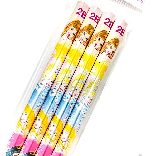 ディズニープリンセス 文具セット 4点 ( 自由帳 鉛筆 消しゴム 定規