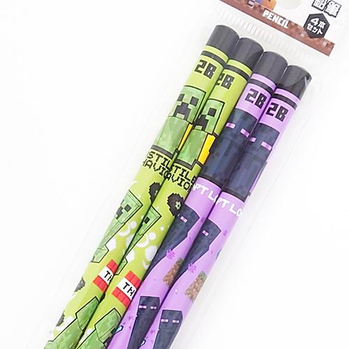 マインクラフト 文具セット 4点 ( ノート 鉛筆 ふせん 消しゴム