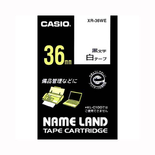 CASIO（カシオ） ネームランドテープ 36mm幅 白テープ 黒文字 XR