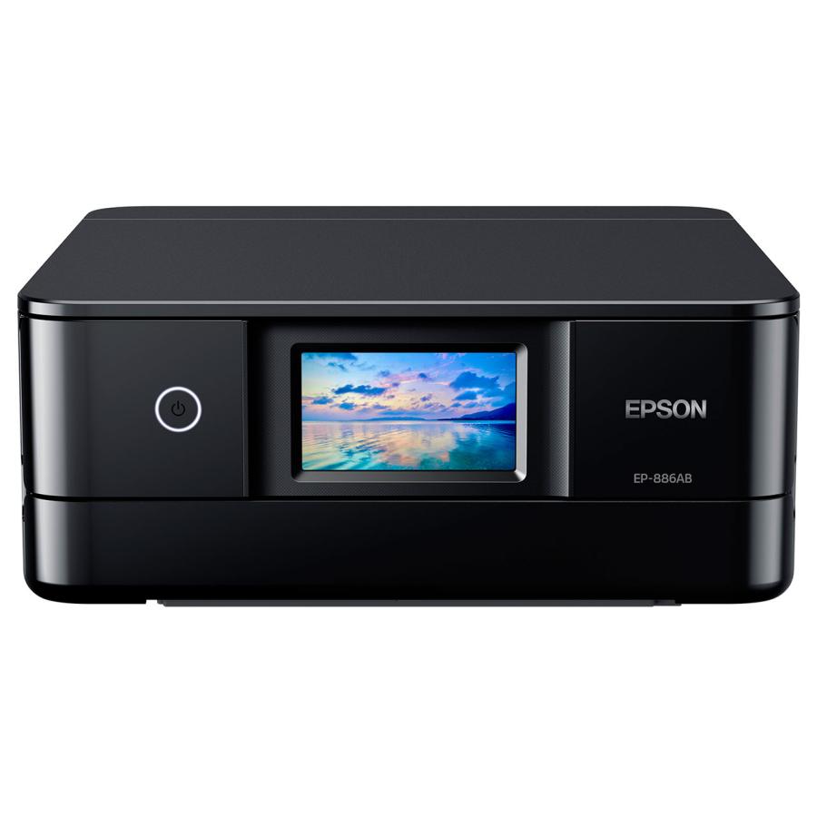 エプソン EPSON プリンター A4 インクジェット 複合機 カラリオ Colorio EP-886AB ブラック(黒) カード／名刺〜A4 の商品画像