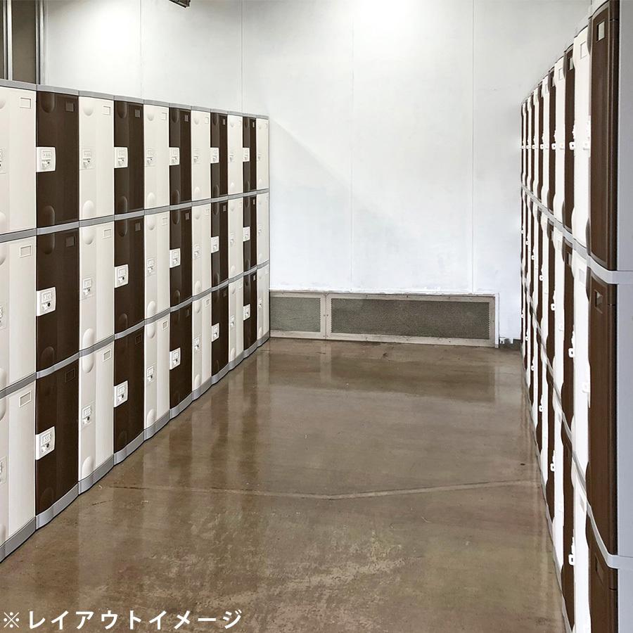 F-L-TB-12 鍵無しタイプ 4列3段 アタッチメントブラック プラスチック製 軽量 オフィス家具 オフィス用品 組立品 【ダークグリーン】