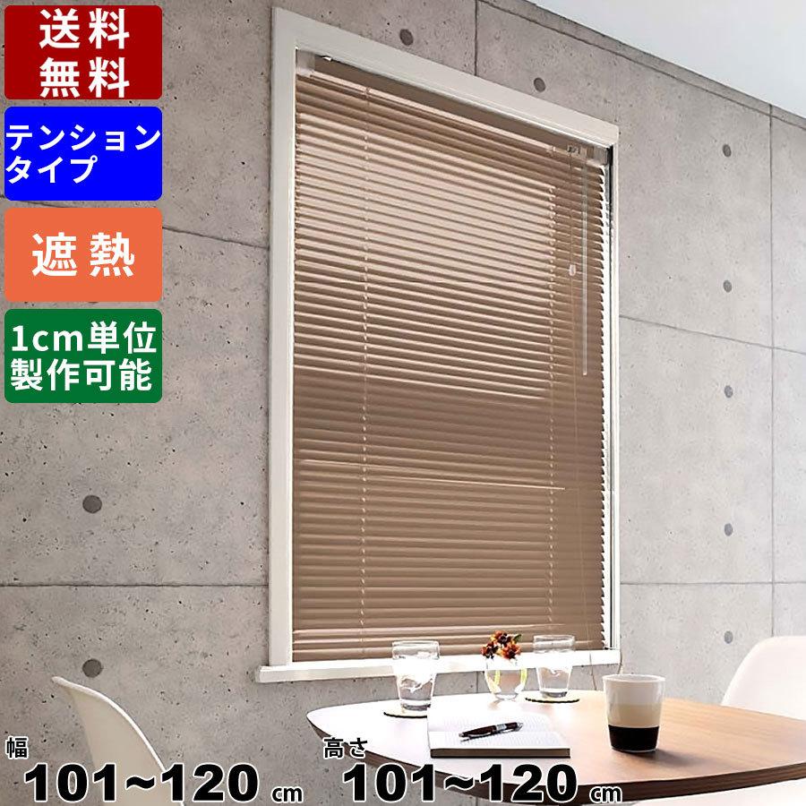 インテリアブラインド F-TS-120120 サイズオーダー テンション仕様 遮熱コート ブラインド ロールカーテン 無地タイプ オーダーメイド