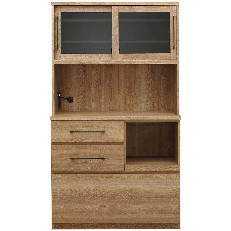キッチンボード JPB-252 W105cm カップボード 国産品 おしゃれ 収納 食器棚 シンプル キッチンキャビネット キッチン 台所 収納棚の画像