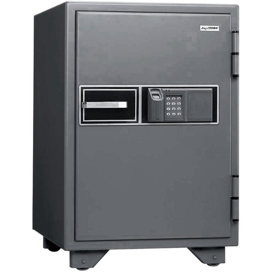 耐火金庫 KS-50FPEA 家庭用 1時間耐火 日本製 指紋認証 テンキー錠 キーレス ハイセキュリティ ダークグレー 保管庫 書類 貴重品 事務所の画像