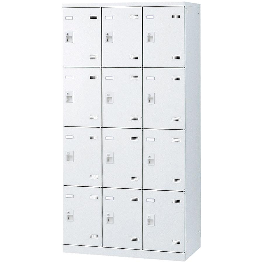 12人用更衣用ロッカー SLB-12-B 12人用ロッカー ブルー ピンク ホワイト ボタン錠タイプ 3列4段12人用ロッカー 更衣ロッカー 送料無料の画像