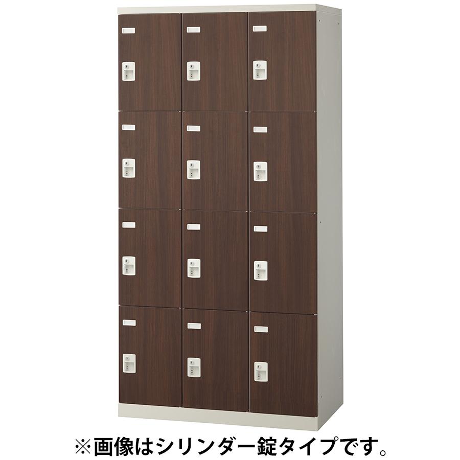 12人用ロッカー 更衣用木目ロッカー ボタン錠タイプ SLB-LD-12-B 木目ロッカー 荷物入れ 小物入れ 名札差し 戸当りクッション 国産 生興_6