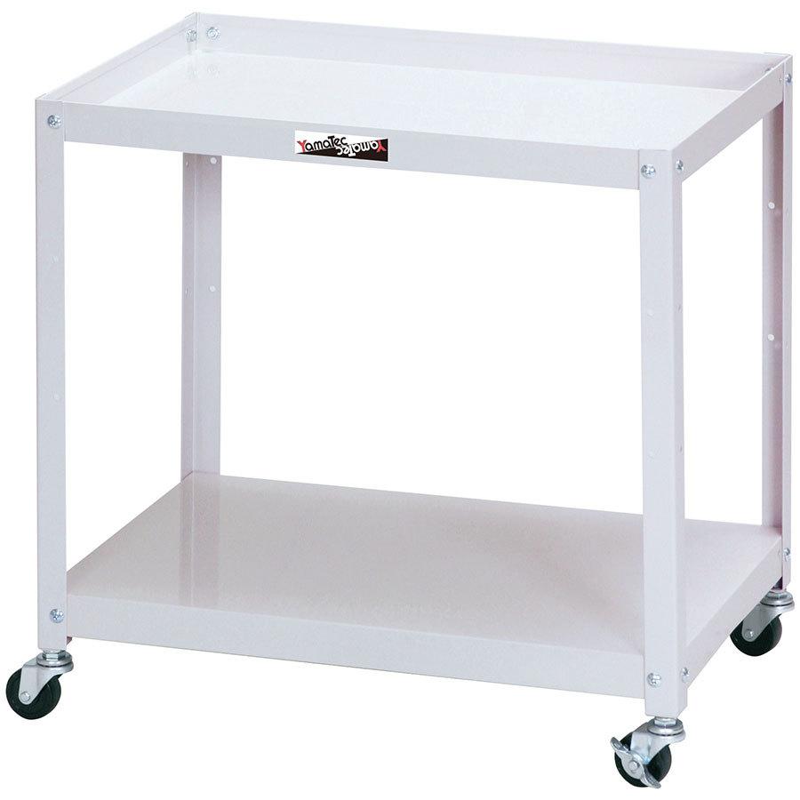 コンビニワゴン オープン2段タイプ WC-2-P 耐荷重96kg ゴムキャスター スチールワゴン 台車 工具入れ 道具入れ ガレージ 作業場 ヤマキンの画像