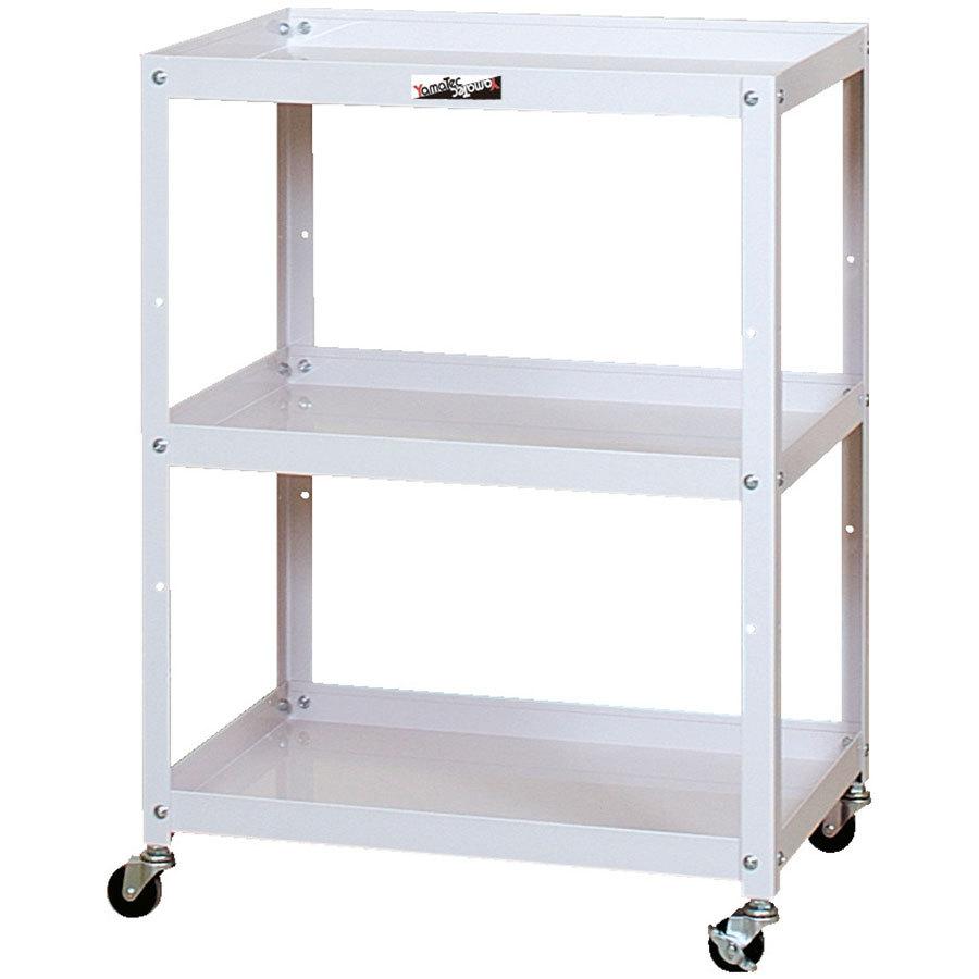 コンビニワゴン オープン3段タイプ Wc3 P 耐荷重96kg ゴムキャスター スチール製 ツールカート 収納棚 シェルフ ラック ツール台車 国産品 脇机 Musicefars Ir