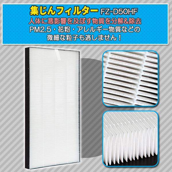 SHARP（シャープ） FZ-D50HF FZ-D50DF 2枚 セット 互換品 集塵 集じん
