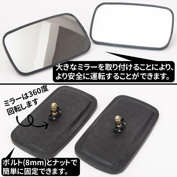 サイドミラー フォークリフトミラー 大型 トラクター トラック スリム