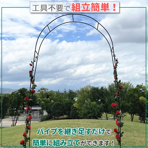 フラワーアーチ ローズアーチ ガーデンアーチ 組み立てかんたん アーチ