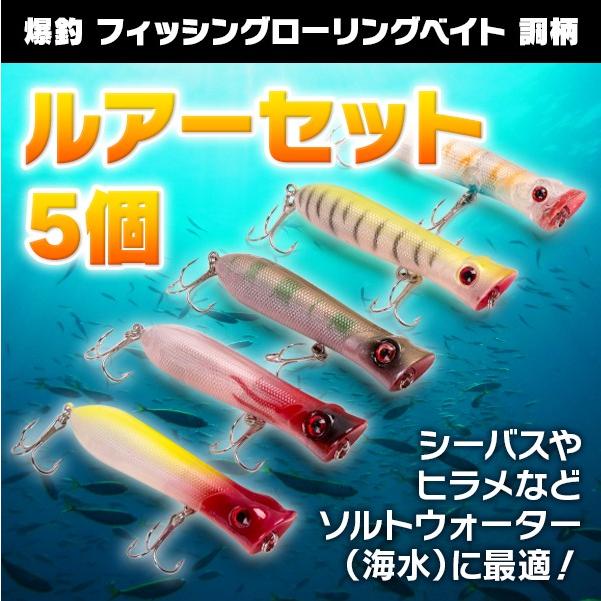 ルアーセット5個 爆釣 フィッシングローリングベイト 調柄 シーバスやヒラメなどソルトウォーター 海水 に最適 海釣り Lure5set プライスバリュー 通販 Yahoo ショッピング
