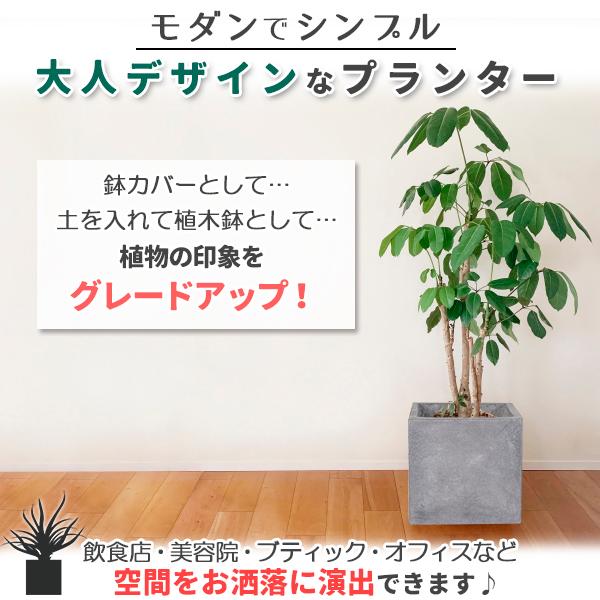 プランター 小型 スクエア 正方形 グレー 深型 プランターボックス