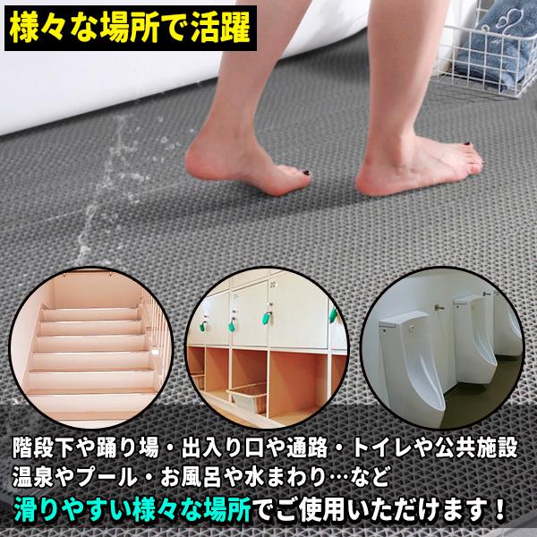 歩行 滑り止めマット スリップ防止マット 90cm×6m グレー 原反ロール 高規格6mm厚・安全用 屋外 屋内_3