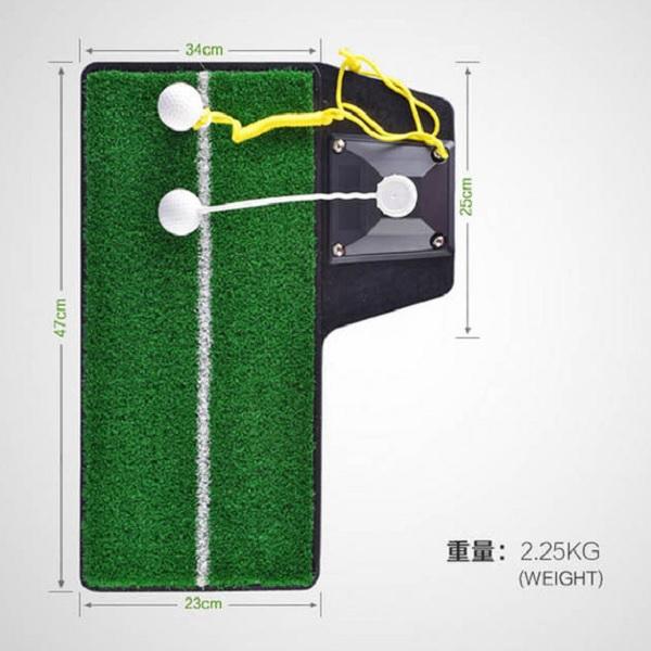 ゴルフマット 室内 ゴルフ スイング 素振り 練習 器具 室内 部屋 スウィング 練習用 機具 初心者 矯正 上達 ひも 人工芝 マット コンパクト 持ち運び｜price-value-com｜02