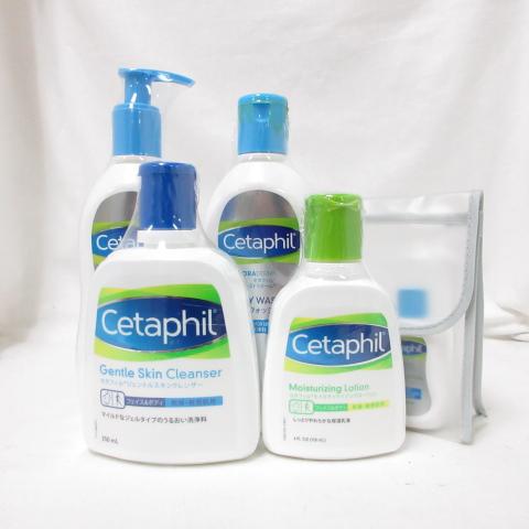 一部液漏れあり/4点セット) Cetaphil セタフィル スキンケア ( 洗浄料 