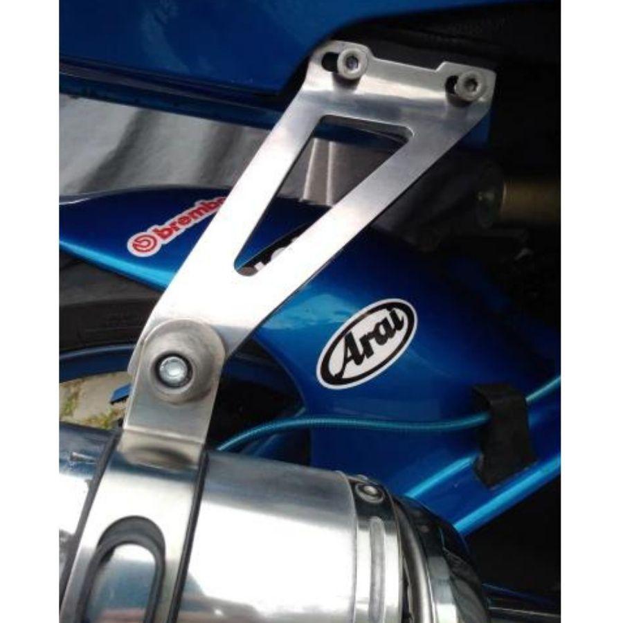 【ブラック】汎用エキゾーストハンガー マフラーハンガー マフラーステー タンデムステップ YAMAHA SUZUKI KAWASAKI